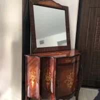 اینه کنسول کلاسیک به همراه میز تلفن|بوفه، ویترین، کنسول|آفتاب, |دیوار