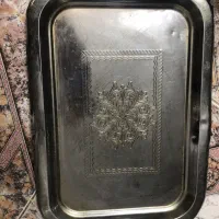 دو سینی استیل فلز