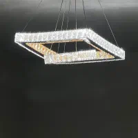 لوستر مینیمال کریستالی ریموت دار|لوستر و چراغ آویز|سقز, |دیوار