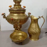 ست سماور زغالی۸لیتری بزرگ