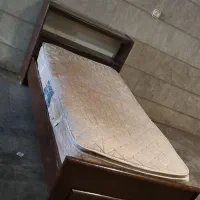 تخت خواب یکنفره استاندارد  ، چوب گردو ۹۰ ×۲ متر|تخت و سرویس خواب|تهران, جردن|دیوار