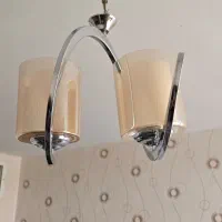 لوستر فنری سقفی دو شعله