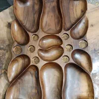 ظروف پذیرایی چوبی دست ساز.اردوخوری و جلو مبلی چوبی