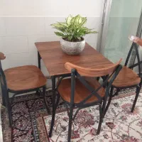 میز و صندلی فولاد ام دی اف پایه فلزی