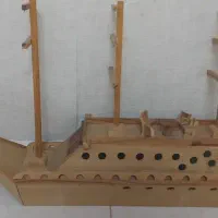 کشتی چوبی دکوری