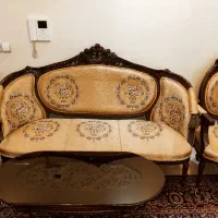 ست مبلمان فرحی چوب گردو + بوفه