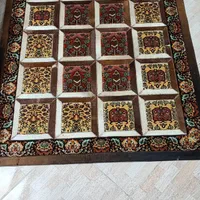 فرش تلفیق دست بافت وپوست