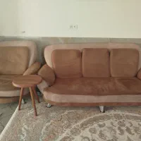 مبلمان راحتی و پایه استیل ،خوشرنگ با طرح صدفی|مبلمان خانگی و میز عسلی|کازرون, |دیوار