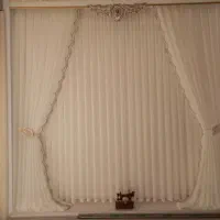 پرده کتان لب هاشیه شیک پذیرایی