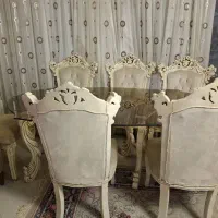 ست نهار خوری ۶ نفره چوب گردو در حد نو|میز و صندلی غذاخوری|شاهین‌شهر, طالقانی|دیوار