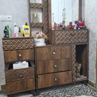 تخت دونفره پاتختی میز ارایش