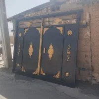 درب حیاط نو رنگ کرده ورق دومیل|مصالح و تجهیزات ساختمان|لردگان, |دیوار