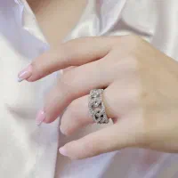 انگشتر نقره پرستو نگین دار کادو برای انگشت تعهد310|جواهرات|تبریز, |دیوار