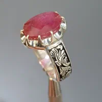 انگشتر دستساز نقره یاقوت سرخ آفریقا|جواهرات|گرگان, |دیوار