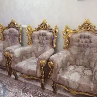 مبلمان استیل سلطنتی ۹نفره|مبلمان خانگی و میز عسلی|بروجرد, |دیوار