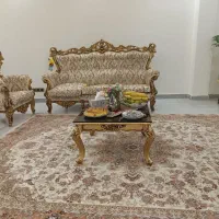 یک دست مبل استیل نه نفره در حد نو