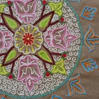 رومیزی رشتی دوزی|پرده، رانر، رومیزی|رشت, کاکتوس|دیوار
