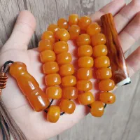 تسبیح کهربا و چوب سیگار کهربا آتشین