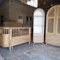 تخت نوزاد نوجوان گرد|تخت و سرویس خواب|چهاردانگه (تهران), |دیوار