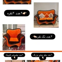 مبل ۹ نفره راحتی|مبلمان خانگی و میز عسلی|شبستر, |دیوار