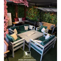 میزوصندلی باغی / مبلمان باغی دسته دار