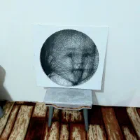 تابلو میخ و نخ(رنگی و سیاه و سفید)|تابلو، نقاشی، عکس|تهران, میدان ولیعصر|دیوار