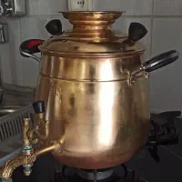 سماور برنجی|قوری، کتری، قهوه‌ساز دستی|پرند, فاز ۶|دیوار