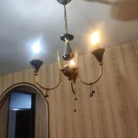 لوستر سه شاخه برنجی