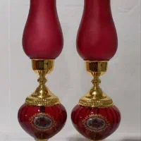 شمعدان یلدا  تولید شمعدان قرمز جفتی 650 تومن|لوستر و چراغ آویز|قرچک, شهرک گلها|دیوار