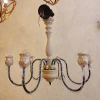 لوستر .دیوار کوب کنارسالنی چوبی|لوستر و چراغ آویز|باقرشهر, |دیوار