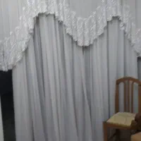 پرده  سفید حریر