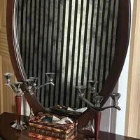 ست میز کنسول و آیینه چوبی