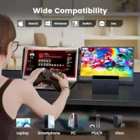 مانیتور سه گانه قابل حمل ۱۴ اینچ تاشو|قطعات و لوازم جانبی رایانه|تهران, شهرک چیتگر|دیوار