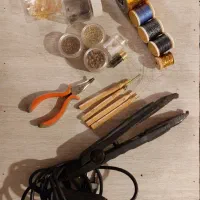 وسایل اکستنشن مو ومقدار زیادی مو یک و سیصد