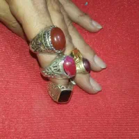 5عدد انگشتر نگین های عقیق کهنه و جدید