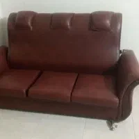 مبل ۷نفره کار کرده چرمی