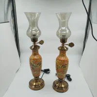 یک جفت شمعدان شیشه ترک|صنایع دستی و سایر لوازم تزئینی|تهران, سلسبیل شمالی|دیوار