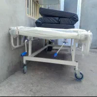 تخت بیمارستانی صفر با تشک چرمی- دوشکن دسته آبی|پزشکی|شاهین دژ, |دیوار