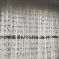 پرده توری زیبا برجسته|پرده، رانر، رومیزی|خرمدره, |دیوار