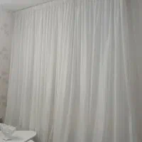 پرده حریر ساده یا آستری پرده گل دار وپرده سورمه|پرده، رانر، رومیزی|شاهینشهر, عطار|دیوار