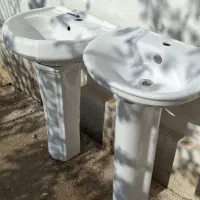 فروش دو عدد سنگ روشویی بدون شیر آلات