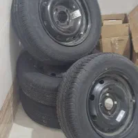 چهار حلقه رینگ و لاستیک پژو فابریک