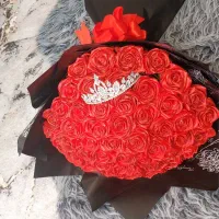 دسته گل روبانی شاین دار|گل مصنوعی|رامهرمز, |دیوار