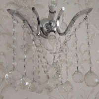 لوستر کریستالی خارجی و دو عدد دیوارکوب کریستالی خ|لوستر و چراغ آویز|کرج, گوهردشت|دیوار