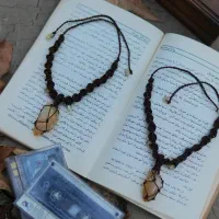 گردنبند بافت سنگ اصل سیترین|بدلیجات|تهران, فلسطین (میدان انقلاب)|دیوار