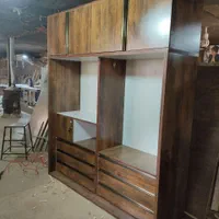 کمد دیواری متحرک درب ریلی (آنتیک طلایی)|جاکفشی، کمد، دراور|پاکدشت, پاکدشت (مامازند)|دیوار