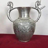 مجسمه برنز جام دوکله شیر هخامنشی برنزی