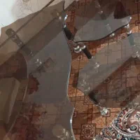 میز عسلی شیشه ای