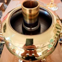 سماور برنجی ذغالی خرید ۲۵ سال قبل