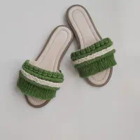 صندل های زنانه مکرومه ساده و رکابدار